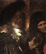 VERMEER VAN DELFT, Jan The Procuress (detail) rt oil painting on canvas